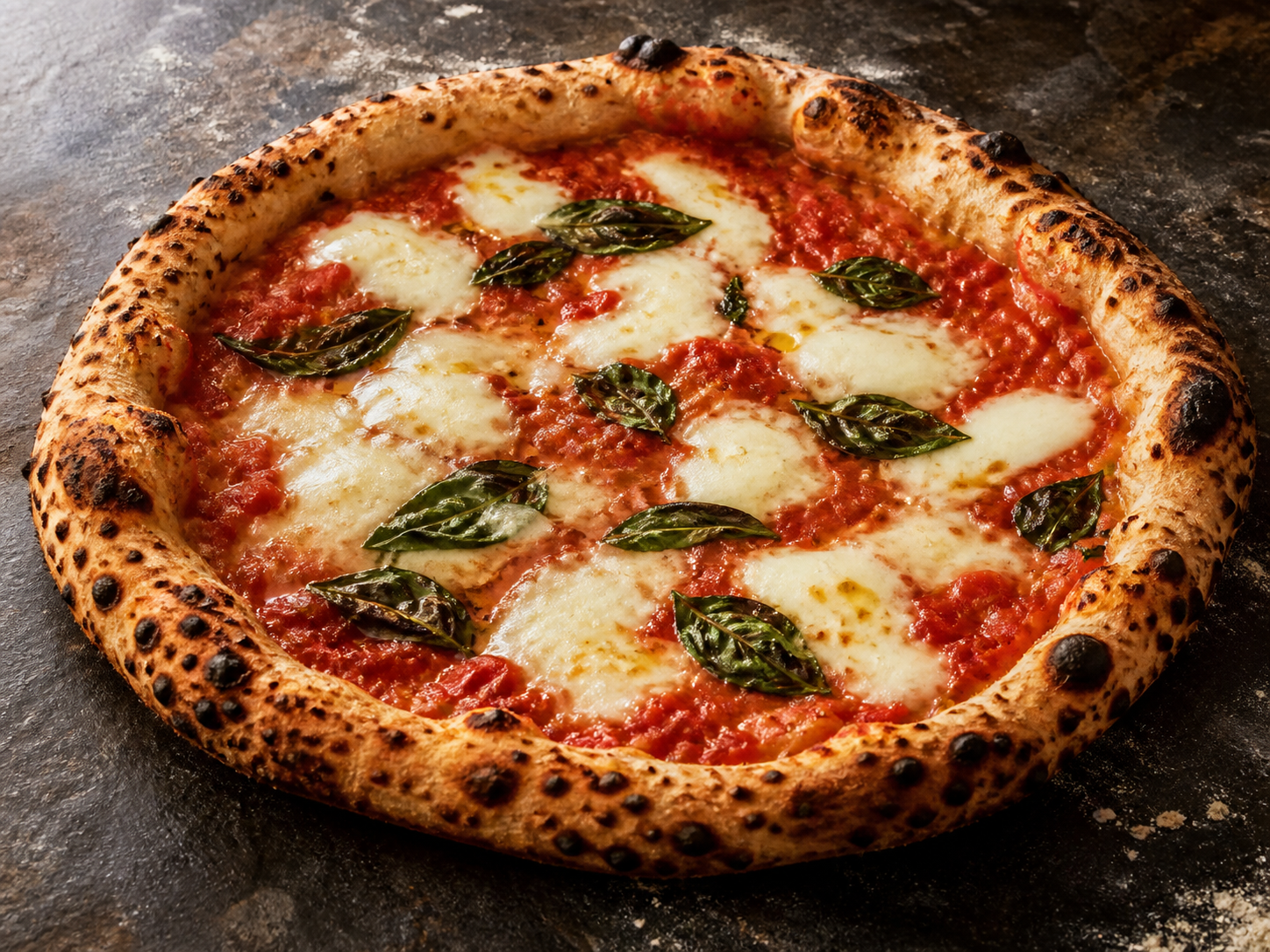Classic Margherita pizza