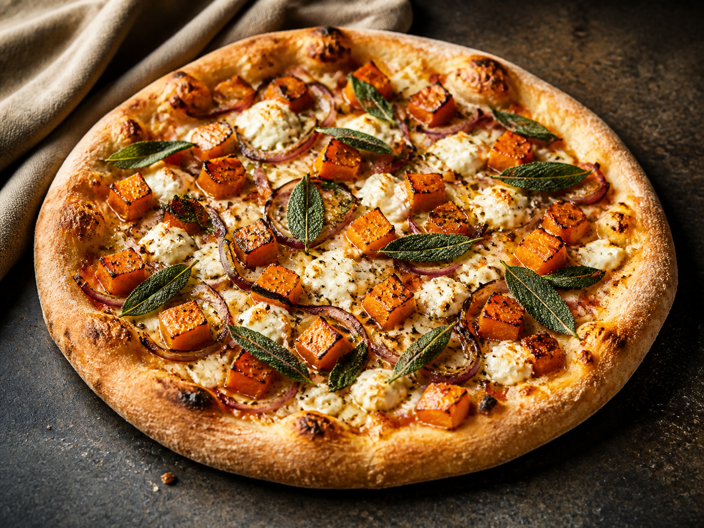 Roasted Pumpkin, Sage & Goat Cheese Pizza