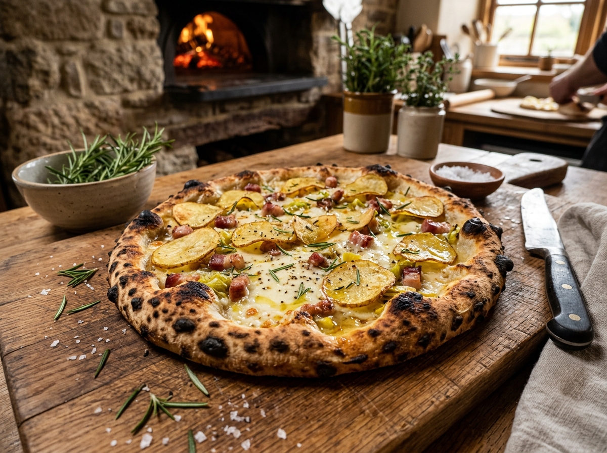 Smoked Pancetta, Roasted Leek & Golden Yukon Potato Pizza